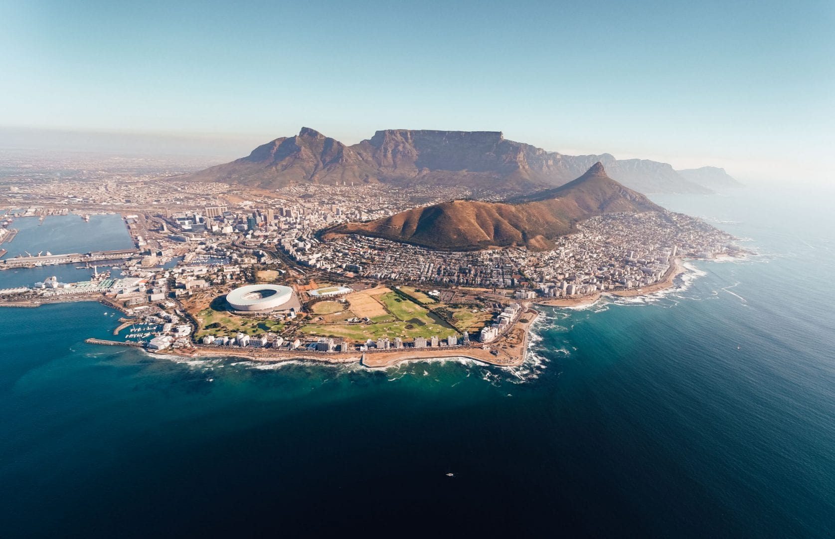 kaapstad vanuit de lucht