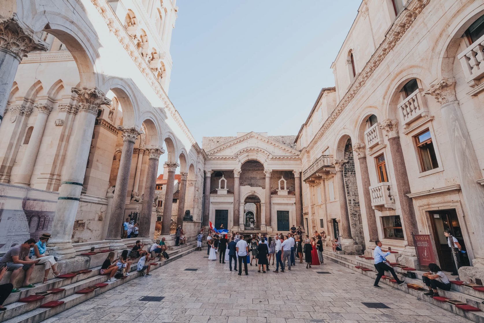 Paleis van Diocletianus binnenkant in Split